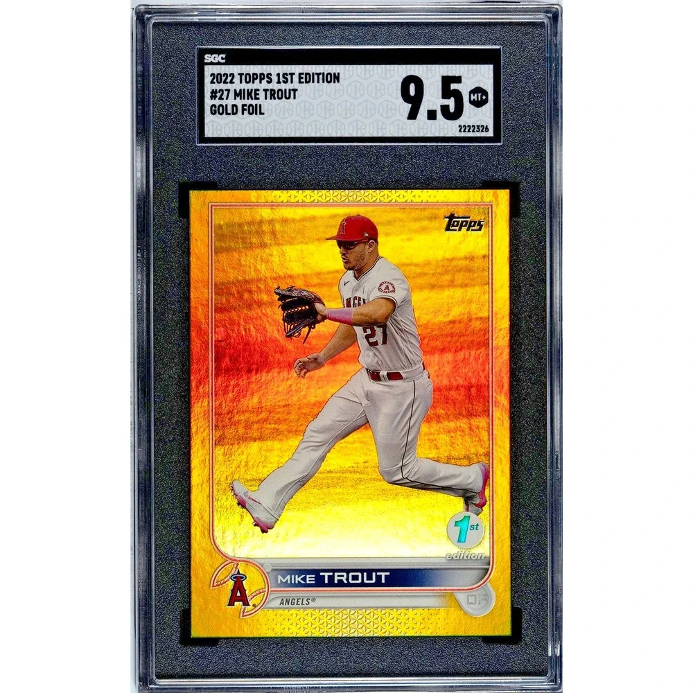 2023 Topps 1st Edition #27 Gold Foil Mike Trout SGC 9.5 MT+